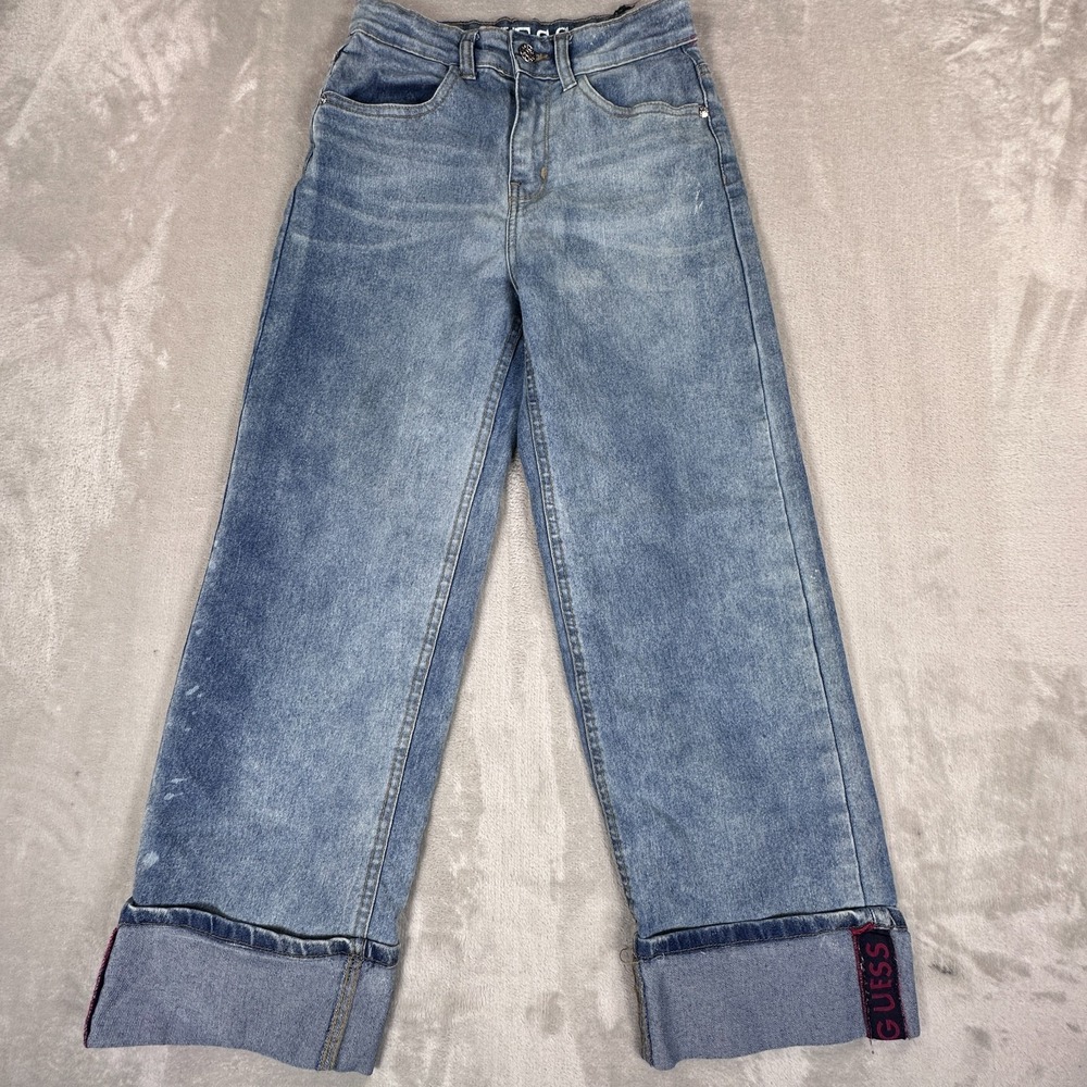 Guess Jeans Womens 12 Blue Denim Cotton Stretch 5-Pockets Mid Rise Straight Leg